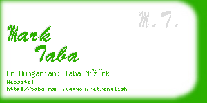 mark taba business card